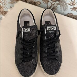 Golden Goose Black Glitter Sneakers Worn Once